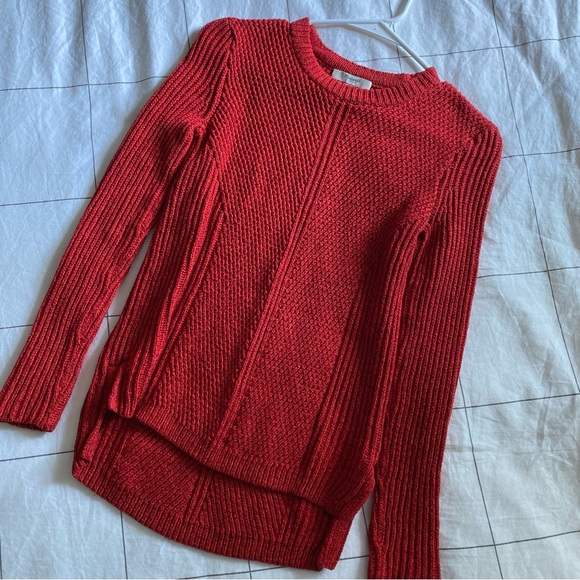 Madewell Red Cable-knit Sweater - Picture 1 of 4